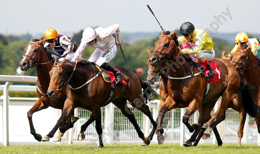 Jazeel-0003 
 JAZEEL (centre, Jamie Spencer) beats BERINGER (right) and HYANNA (left) in The George Lindon Travers Memorial Handicap
Sandown 5 Jul 2019 - Pic Steven Cargill / Racingfotos.com