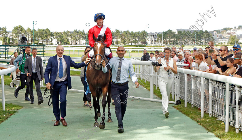 Inspiral-0009 
 INSPIRAL (Frankie Dettori) winner of The Prix du Haras de Fresnay-le-Buffard Jacques le Marois
Deauville 13 Aug 2023 - Pic Steven Cargill / Racingfotos.com