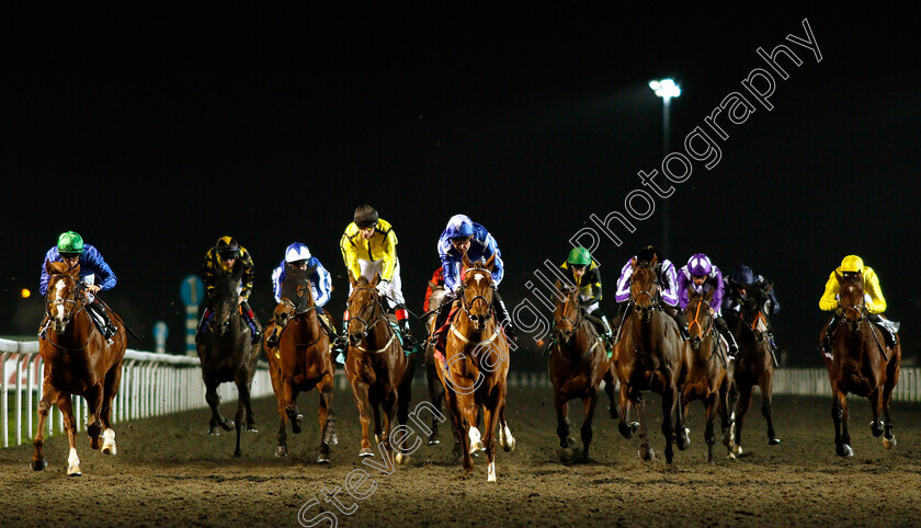 Flaming-Spear-0005 
 FLAMING SPEAR (centre, Robert Winston) beats HATHAL (left) in The British Stallion Studs EBF Hyde Stakes
Kempton 21 Nov 2018 - Pic Steven Cargill / Racingfotos.com