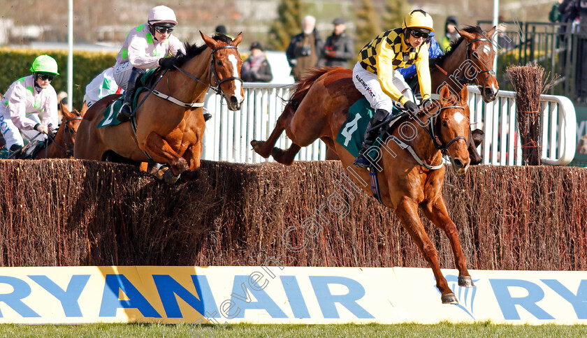 Melon-0002 
 MELON (Patrick Mullins) leads FAUGHEEN (left)
Cheltenham 12 Mar 2020 - Pic Steven Cargill / Racingfotos.com