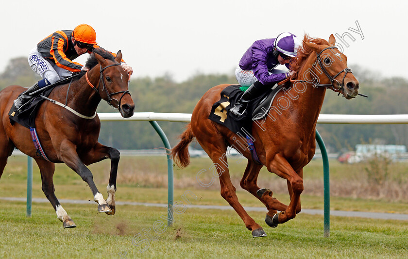 Sir-Rumi-0004 
 SIR RUMI (Rossa Ryan) beats KING OF CLUBS (left) in The Racing TV Profits Returned To Racing Novice Stakes
Nottingham 27 Apr 2021 - Pic Steven Cargill / Racingfotos.com