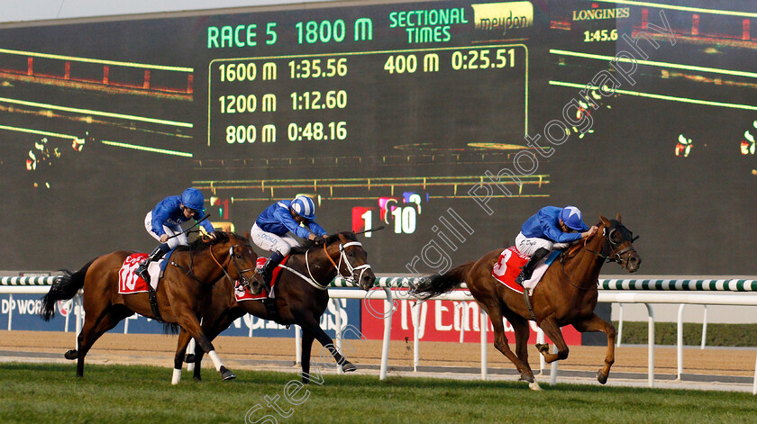 Blair-House-0002 
 BLAIR HOUSE (James Doyle) beats BENBATL (left) and JANOOBI (2nd left) in The Jebel Hatta Meydan Dubai 10 Mar 2018 - Pic Steven Cargill / Racingfotos.com