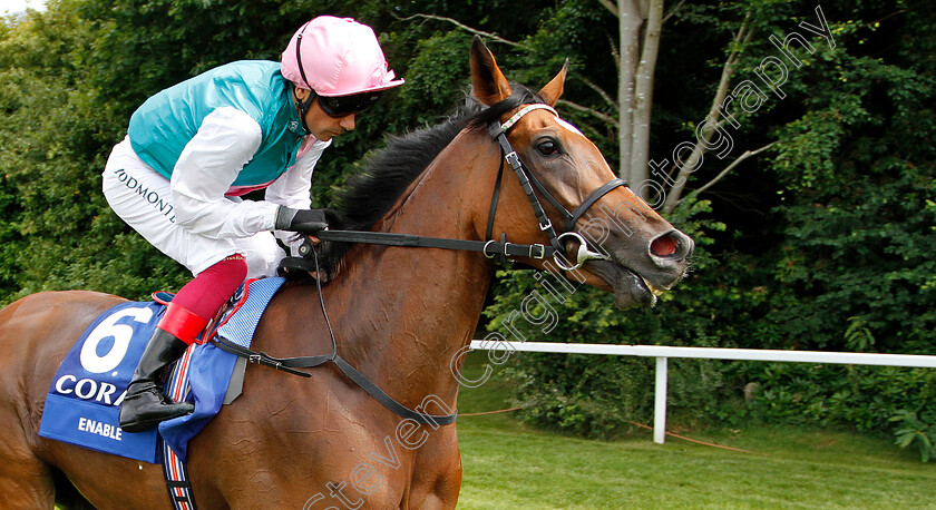 Enable-0005 
 ENABLE (Frankie Dettori) before winning The Coral Eclipse Stakes
Sandown 6 Jul 2019 - Pic Steven Cargill / Racingfotos.com