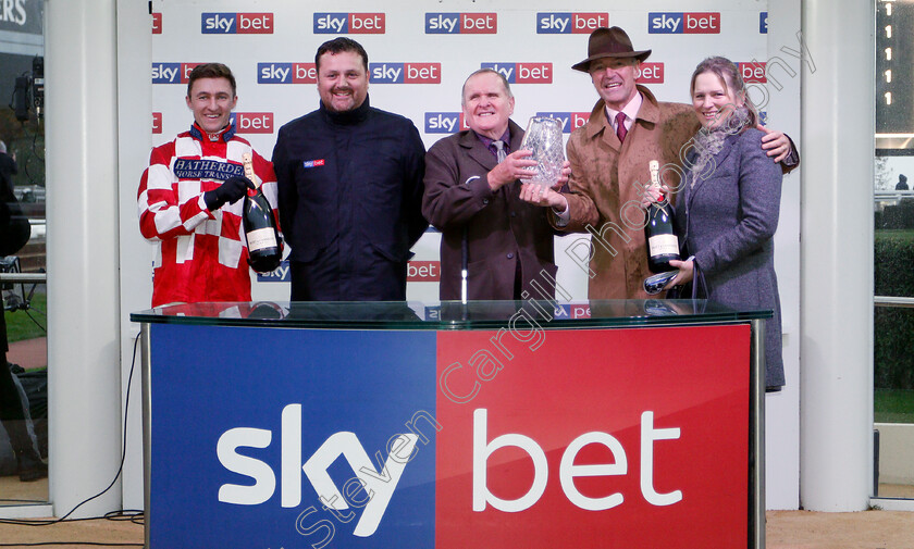 Hang-In-There-0006 
 Presentation to Andrew Gemmell, Tim Syder, Emma Lavelle and Adam Wedge for The Sky Bet Supreme Trial Novices Hurdle won by HANG IN THERE
Cheltenham 17 Nov 2019 - Pic Steven Cargill / Racingfotos.com