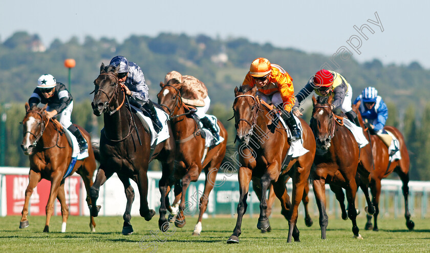 Rose-Premium-0009 
 ROSE PREMIUM (right, Cristian Demuro) beats LOUBEISIEN (left) in The Prix Moonlight Cloud
Deauville 7 Aug 2022 - Pic Steven Cargill / Racingfotos.com