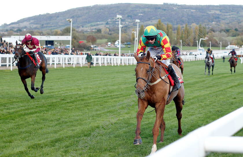 Lil-Rockerfeller-0002 
 LIL ROCKERFELLER (Wayne Hutchinson) wins The Matchbook Time To Move Over Novices Chase
Cheltenham 26 Oct 2018 - Pic Steven Cargill / Racingfotos.com