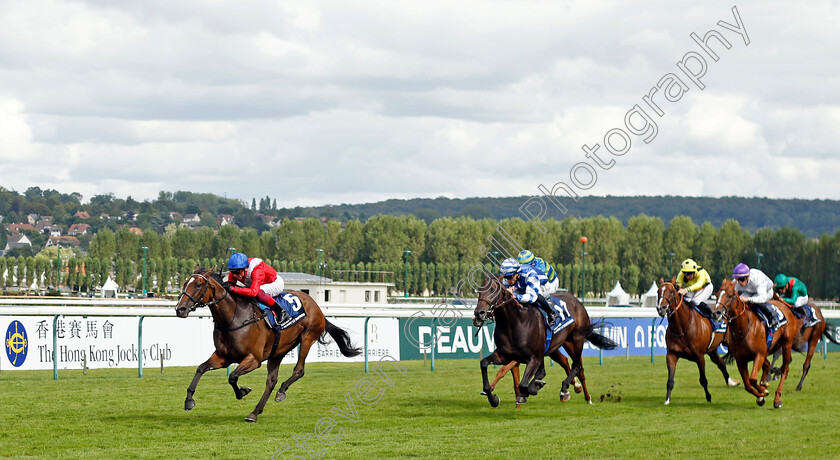 Inspiral-0007 
 INSPIRAL (Frankie Dettori) wins The Prix du Haras de Fresnay-le-Buffard Jacques le Marois
Deauville 13 Aug 2023 - Pic Steven Cargill / Racingfotos.com