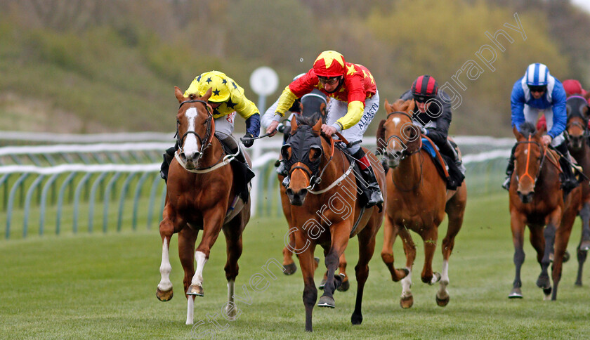 Annandale-0003 
 ANNANDALE (left, Franny Norton) beats TARAVARA (centre) in The Mansionbet Best Odds Guaranteed Handicap
Nottingham 7 Apr 2021 - Pic Steven Cargill / Racingfotos.com