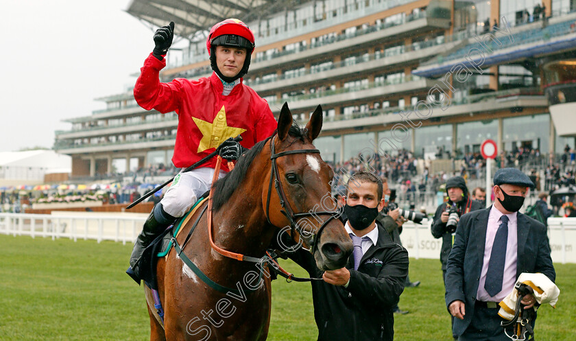 Highfield-Princess-0007 
 HIGHFIELD PRINCESS (Jason Hart) after The Buckingham Palace Stakes
Royal Ascot 17 Jun 2021 - Pic Steven Cargill / Racingfotos.com