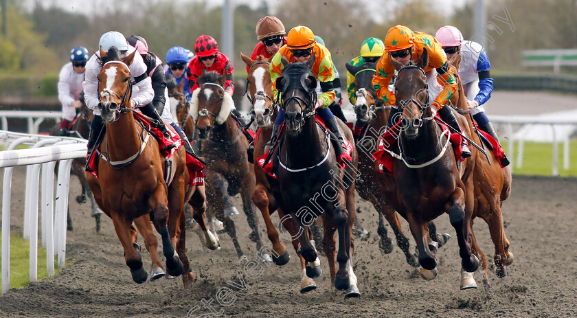 Cemhaan-0008 
 CEMHAAN (left, Neil Callan) leads KILLYBEGS WARRIOR (right) and OLD PECULIER (centre) on his way to winning The Virgin Bet Every Saturday Money Back Roseberry Handicap
Kempton 6 Apr 2024 - Pic Steven Cargill / Racingfotos.com