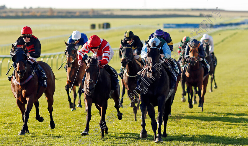 Dynamic-0003 
 DYNAMIC (right, Tom Marquand) beats AL NAFOORAH (centre) and ALEXANDRAKOLLONTAI (left) in The AR Legal Fillies Handicap Newmarket 25 Oct 2017 - Pic Steven Cargill / Racingfotos.com