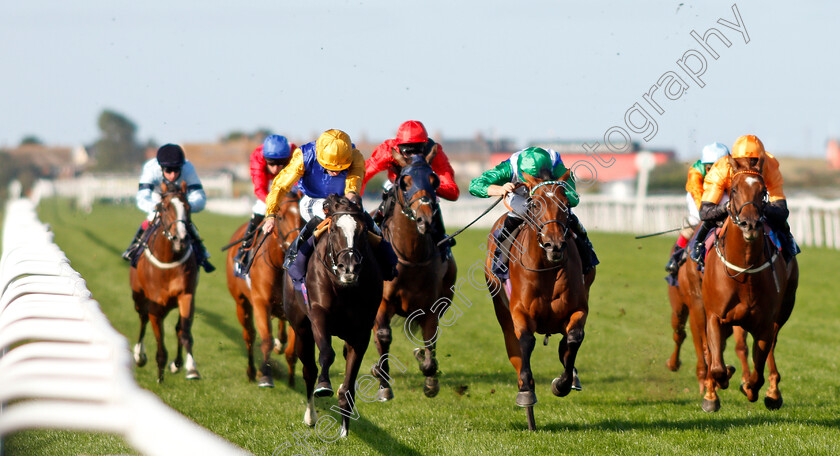 Arousing-0001 
 AROUSING (2nd right, Tom Marquand) beats VILLE DE GRACE (left) in The British EBF Fillies Novice Stakes
Yarmouth 17 Sep 2020 - Pic Steven Cargill / Racingfotos.com