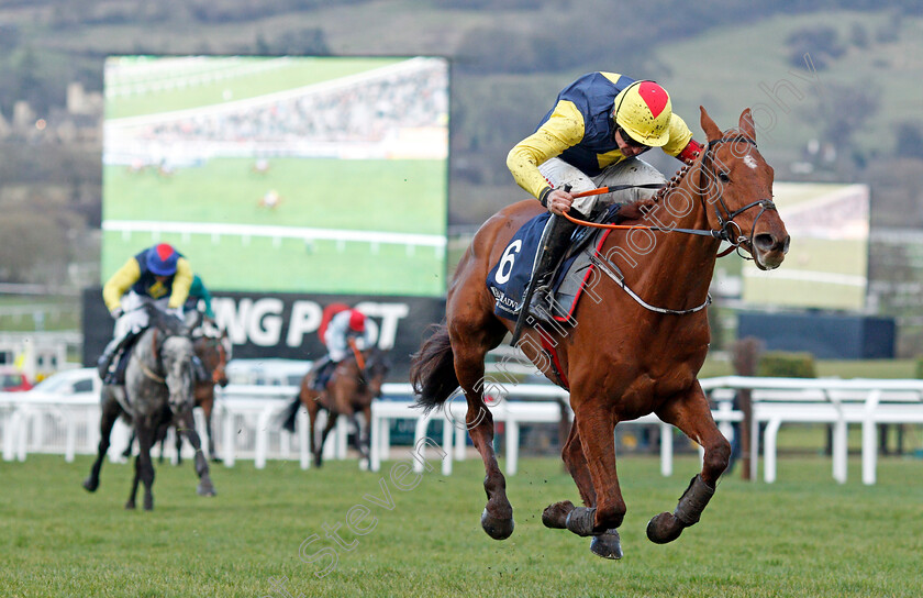 The-Storyteller-0001 
 THE STORYTELLER (Davy Russell) wins The Brown Advisory & Merriebelle Stable Plate Handicap Chase Cheltenham 15 Mar 2018 - Pic Steven Cargill / Racingfotos.com