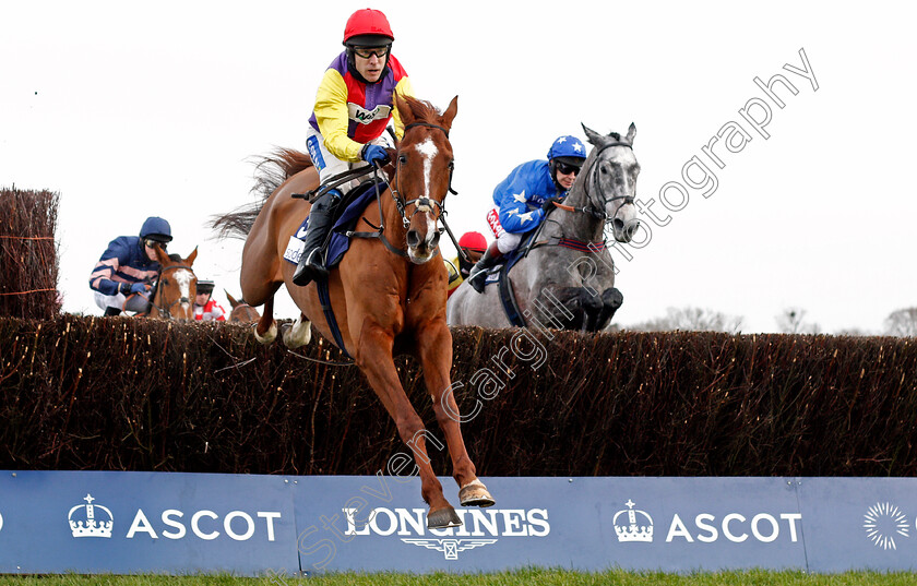 Remastered-0002 
 REMASTERED (Tom Scudamore) wins The Bateaux London Reynoldstown Novices Chase
Ascot 20 Feb 2021 - Pic Steven Cargill / Racingfotos.com