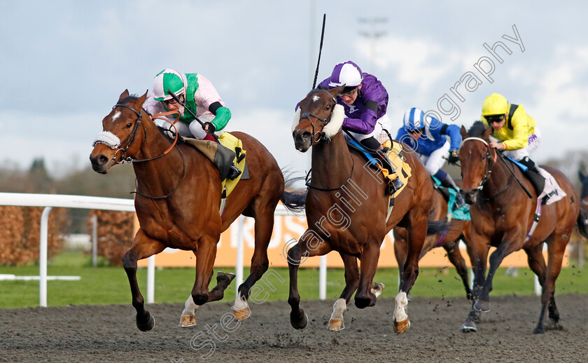 Celtic-Warrior-0003 
 CELTIC WARRIOR (left, Oisin Murphy) beats MASHADI (centre) in The Additional Maiden Stakes
Kempton 3 Apr 2024 - Pic Steven Cargill / Racingfotos.com