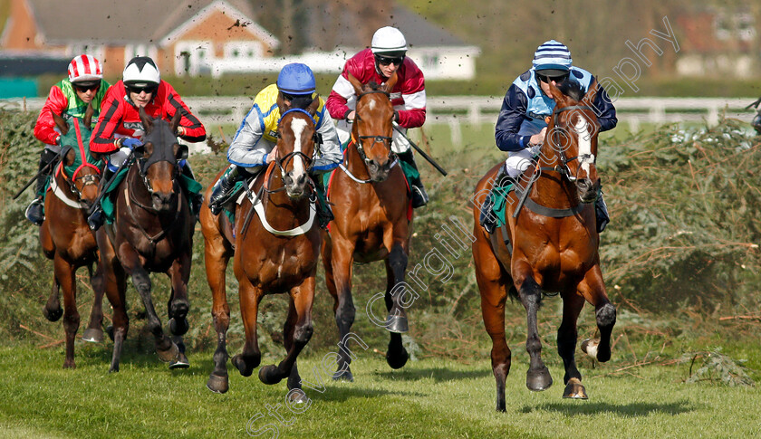 Five-Star-Getaway 
 FIVE STAR GETAWAY (right, Nick Scholfield) with MISTER WHITAKER (blue cap)
Aintree 8 Apr 2022 - Pic Steven Cargill / Racingfotos.com