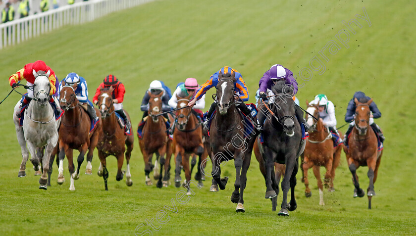 Auguste-Rodin-0004 
 AUGUSTE RODIN (Ryan Moore) beats KING OF STEEL (right) in The Betfred Derby
Epsom 3 Jun 2023 - Pic Steven Cargill / Racingfotos.com