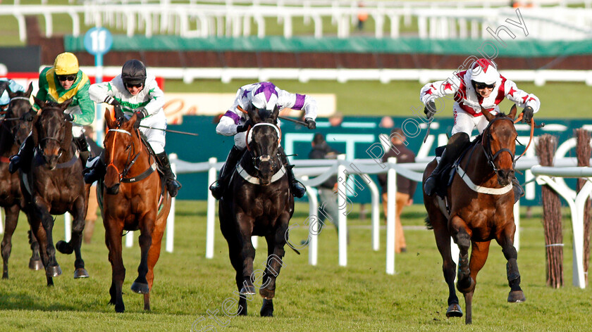 Doitforthevillage-0001 
 DOITFORTHEVILLAGE (right, Paddy Brennan) wins The BetVictor Handicap Chase Cheltenham 17 Nov 2017 - Pic Steven Cargill / Racingfotos.com