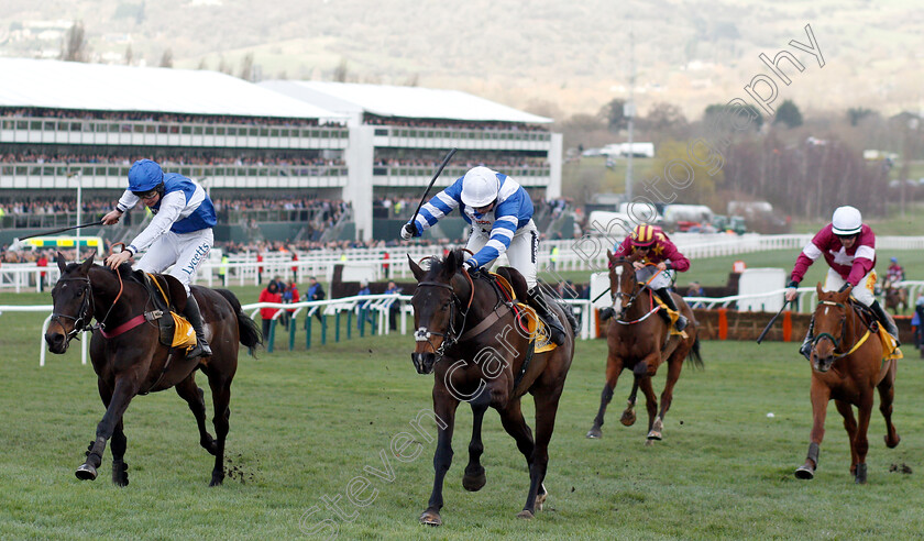 Frodon-0007 
 FRODON (centre, Bryony Frost) beats ASO (left) in the Ryanair Chase
Cheltenham 14 Mar 2019 - Pic Steven Cargill / Racingfotos.com