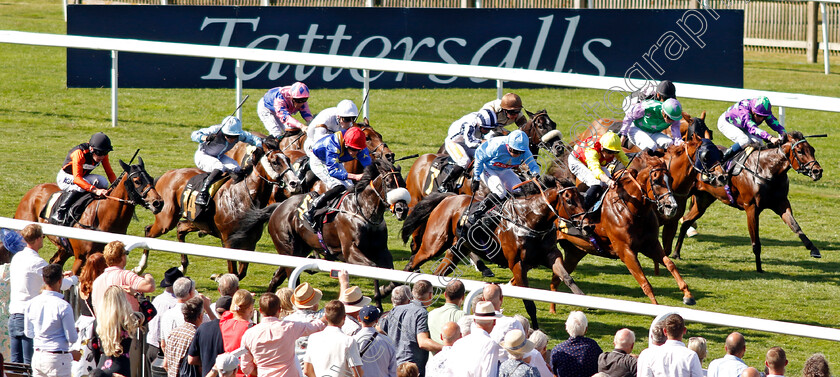 Celsius-0002 
 CELSIUS (yellow cap, Jack Mitchell) beats ANCIENT TIMES (centre) and TEES SPIRIT (red cap) in The Moet & Chandon Handicap
Newmarket 8 Jul 2022 - Pic Steven Cargill / Racingfotos.com