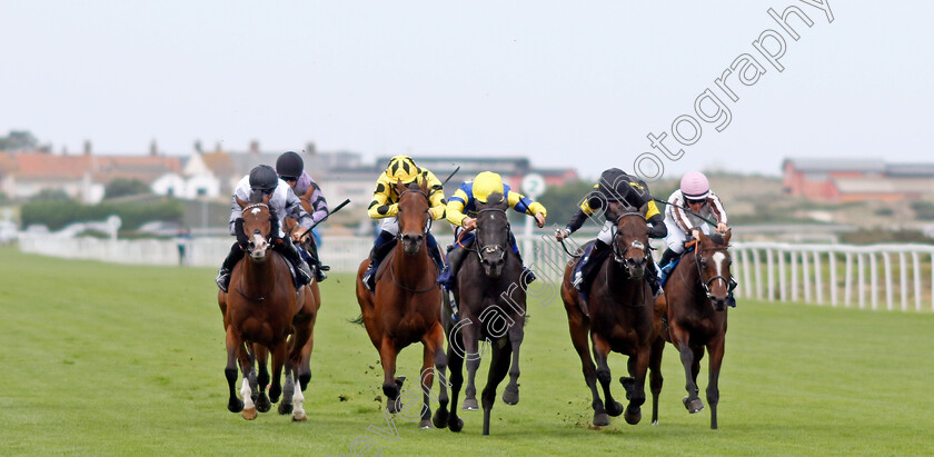 Zina-Colada-0005 
 ZINA COLADA (centre, Benoit de la Sayette) beats INANNA (2nd right) in The Friary Farm Caravan Park Fillies Handicap
Yarmouth 19 Sep 2023 - Pic Steven Cargill / Racingfotos.com