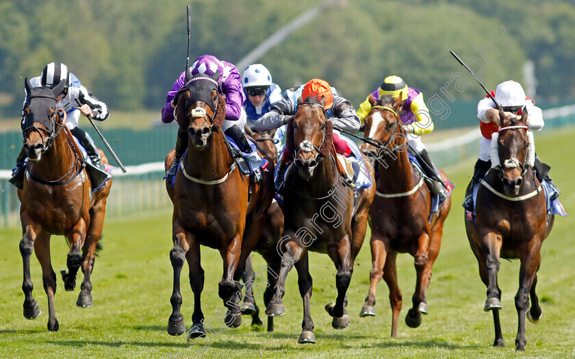 Raatea-0007 
 RAATEA (2nd left, James Doyle) beats EMPEROR SPIRIT (centre) and NOMADIC EMPIRE (right) in The Sky Bet Reverence Handicap
Haydock 10 Jun 2023 - Pic Steven Cargill / Racingfotos.com