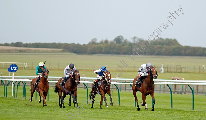 First-Officer-0005 
 FIRST OFFICER (2nd right, David Egan) beats THE CITY'S PHANTOM (right) in The Newmarket Challenge Whip
Newmarket 28 Sep 2023 - Pic Steven Cargill / Racingfotos.com