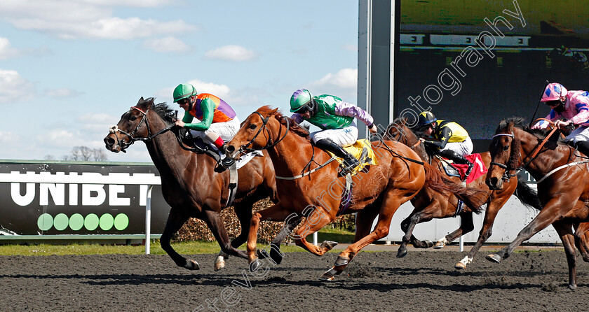 Royal-Birth-0002 
 ROYAL BIRTH (left, Andrea Atzeni) beats LIHOU (centre) in The Try New Super Boosts At Unibet Handicap
Kempton 5 Apr 2021 - Pic Steven Cargill / Racingfotos.com