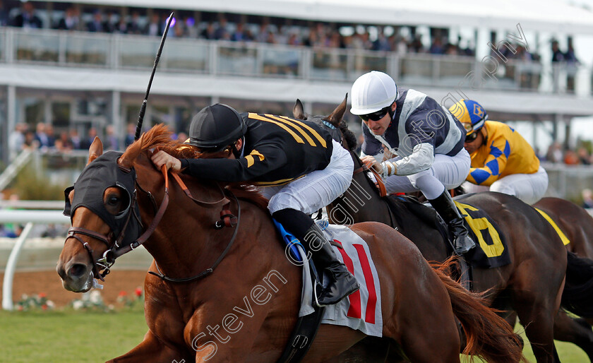 Ritzy-A-P-0004 
 RITZY A P (Flavien Prat) wins Allowance race at Del Mar, USA 3 Nov 2017 - Pic Steven Cargill / Racingfotos.com