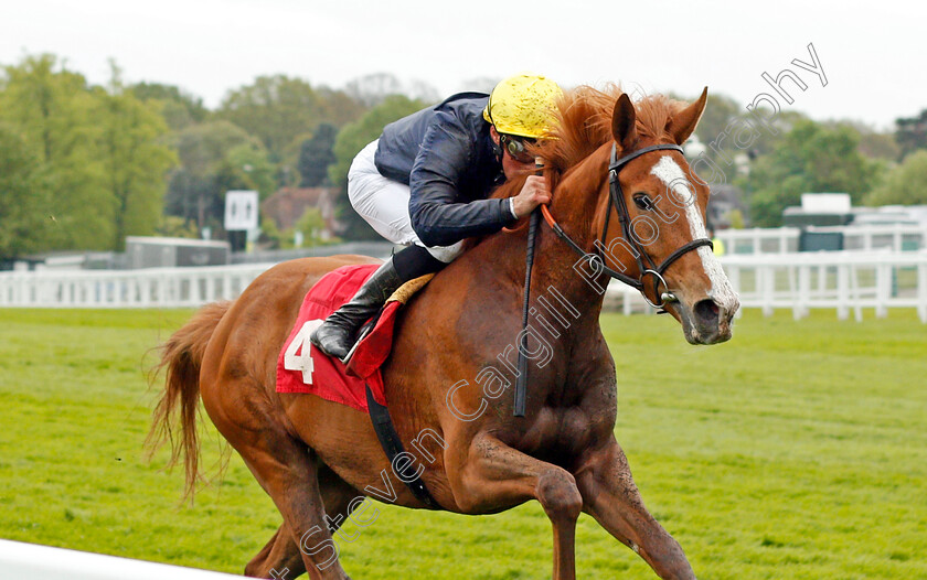 Crystal-Hope-0005 
 CRYSTAL HOPE (William Buick) wins The Nordoff Robbins David Enthoven Memorial Fillies Novice Stakes Sandown 27 Apr 2018 - Pic Steven Cargill / Racingfotos.com