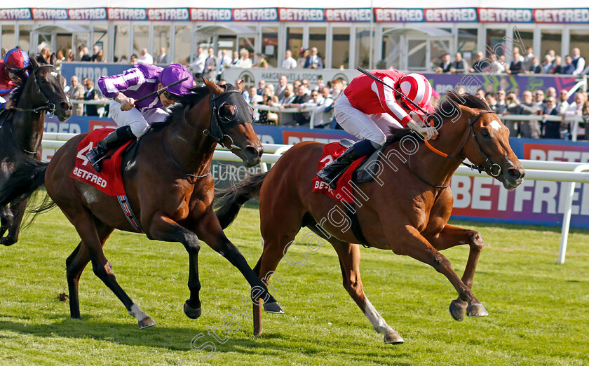 Bay-City-Roller-0004 
 BAY CITY ROLLER (Callum Shepherd) beats MONUMENTAL (left) in The Betfred Champagne Stakes
Doncaster 14 Sep 2024 - Pic Steven Cargill / Racingfotos.com