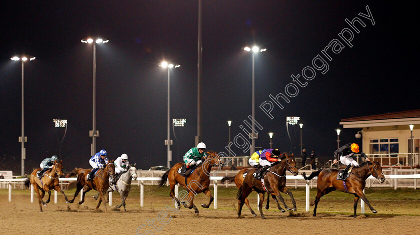 Companionship-0001 
 COMPANIONSHIP (2nd right, Tom Marquand) beats MS GANDHI (centre) and QUENELLE D'OR (right) in The EBF Fillies Novice Stakes
Chelmsford 27 Nov 2020 - Pic Steven Cargill / Racingfotos.com