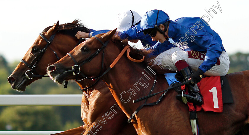 Native-Tribe-0005 
 NATIVE TRIBE (farside, William Buick) beats DUBAI MIRAGE (nearside) in The Slug And Lettuce 2-4-1 Tanqueray Thursdays EBF Maiden Stakes
Sandown 8 Aug 2019 - Pic Steven Cargill / Racingfotos.com