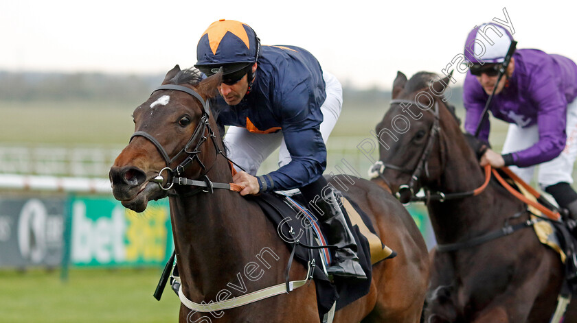 Blue-Storm-0002 
 BLUE STORM (Neil Callan) wins The Pat Smullen Memorial British EBF Novice Stakes
Newmarket 18 Apr 2023 - Pic Steven Cargill / Racingfotos.com