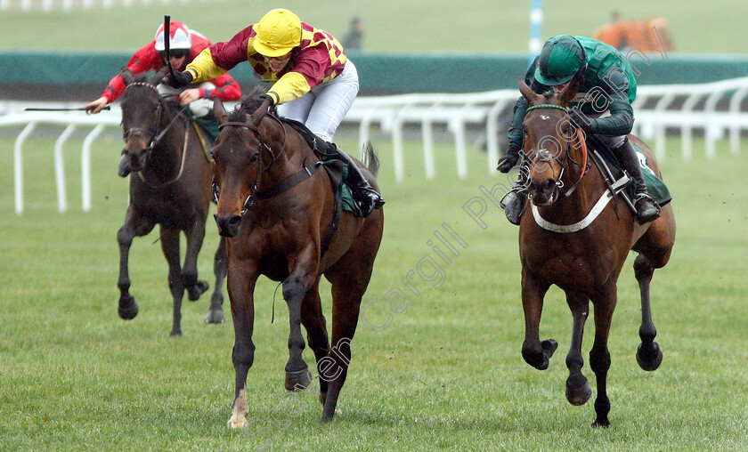 Siruh-Du-Lac-0003 
 SIRUH DU LAC (left, Lizzie Kelly) beats JANIKA (right) in The Spectra Cyber Security Solutions Trophy Handicap Chase
Cheltenham 26 Jan 2019 - Pic Steven Cargill / Racingfotos.com