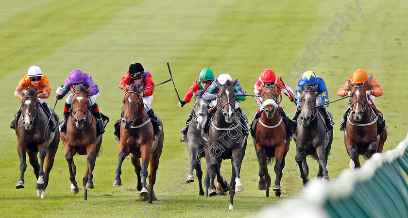 Dogged-0006 
 DOGGED (centre, Tom Marquand) beats CLOUD DRIFT (3rd left) and MILLTOWN STAR (2nd left) in The First Call Traffic Management Nursery
Newmarket 26 Sep 2019 - Pic Steven Cargill / Racingfotos.com