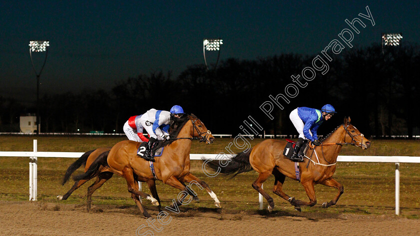 Notation-and-Protected-Guest-0001 
 NOTATION (Oliver Stammers) leads PROTECTED GUEST (left)
Chelmsford 18 Feb 2021 - Pic Steven Cargill / Racingfotos.com