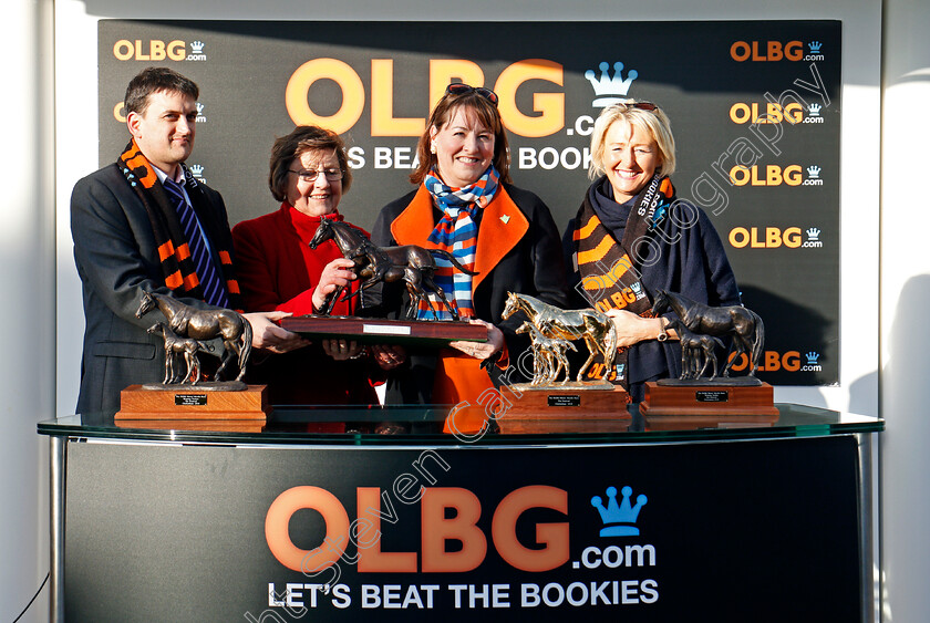 Benie-Des-Dieux-0008 
 Presentation to Susannah Ricci for The OLBG Mares Hurdle won by BENIE DES DIEUX Cheltenham 13 Mar 2018 - Pic Steven Cargill / Racingfotos.com