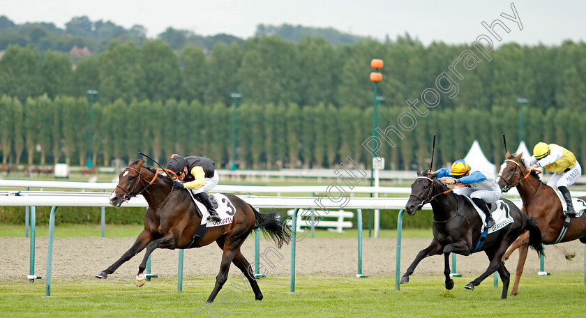 Columbus-0005 
 COLUMBUS (A Madamet) wins The Prix Michel Houyvet
Deauville 3 Aug 2024 - Pic Steven Cargill / Racingfotos.com