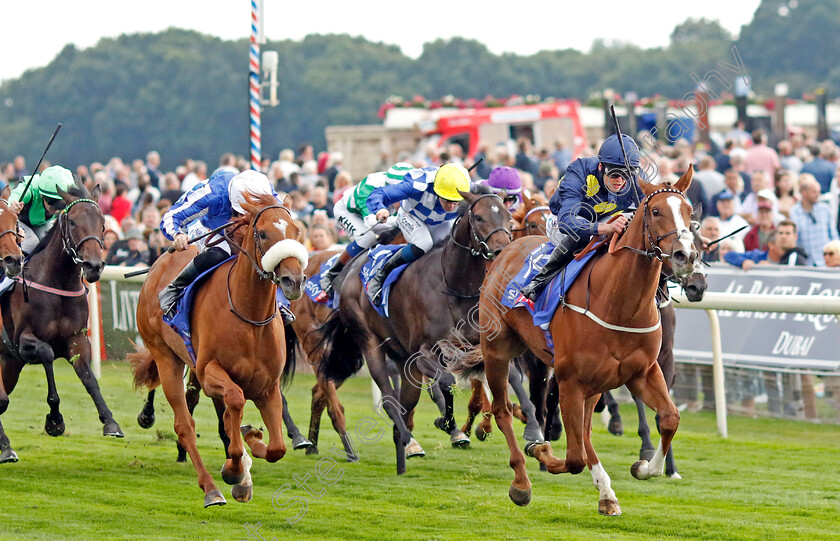 Swingalong-0003 
 SWINGALONG (Clifford Lee) beats QUEEN ME (left) in The Sky Bet Lowther Stakes
York 18 Aug 2022 - Pic Steven Cargill / Racingfotos.com