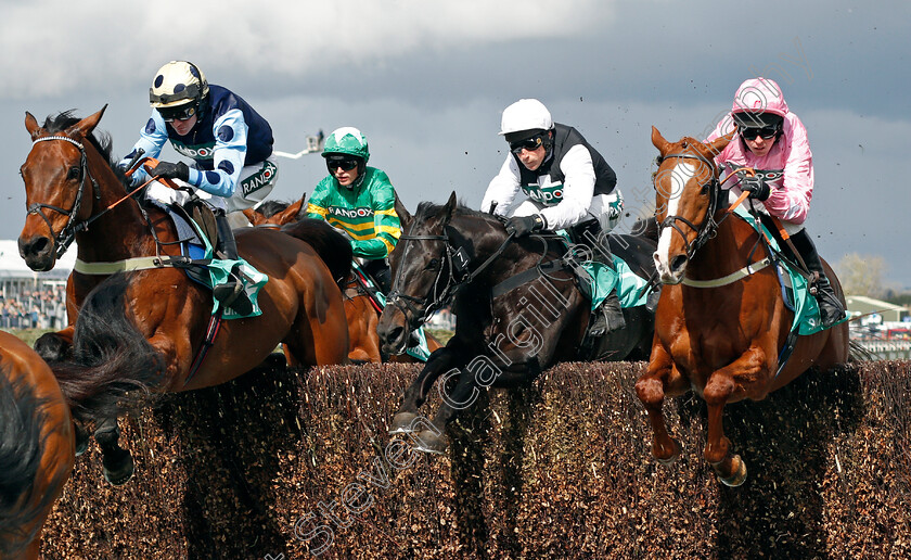 Edwardstone,-Third-Time-Lucki-and-For-Pleasure-0001 
 EDWARDSTONE (left, Tom Cannon) THIRD TIME LUCKI (centre, Harry Skelton) and FOR PLEASURE (right, Kielan Woods)
Aintree 9 Apr 2022 - Pic Steven Cargill / Racingfotos.com