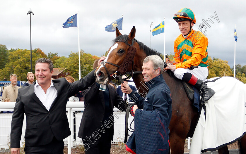 Old-News-0005 
 OLD NEWS (Shane Kelly) after The Champagne Taittinger Svealandlopning
Bro Park, Sweden 22 Sep 2019 - Pic Steven Cargill / Racingfotos.com