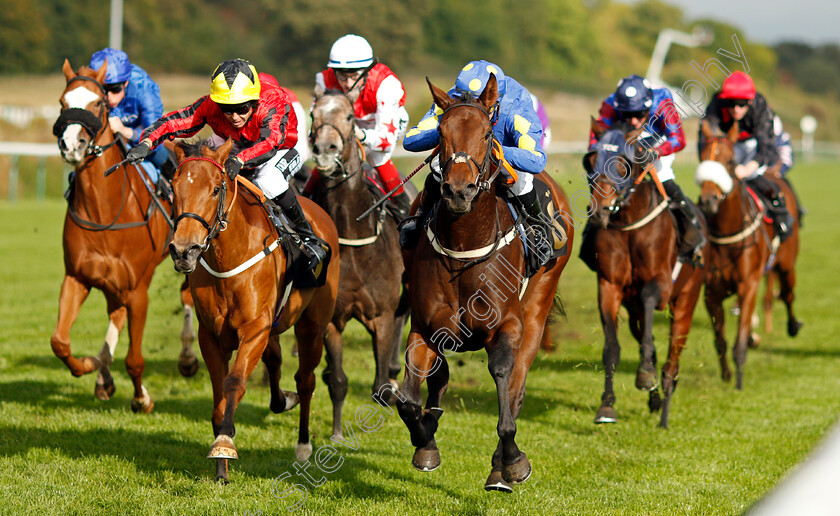 Sweet-Madness-0004 
 SWEET MADNESS (right, Gemma Tutty) beats FOUR NOTES (left) in The Join Racing TV Now Nursery
Nottingham 13 Oct 2021 - Pic Steven Cargill / Racingfotos.com