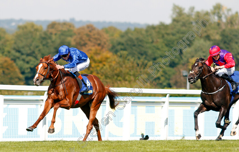 Masar-0006 
 MASAR (James Doyle) beats ROMANISED (right) in The BetBright Solario Stakes Sandown 2 Sep 2017 - Pic Steven Cargill / Racingfotos.com