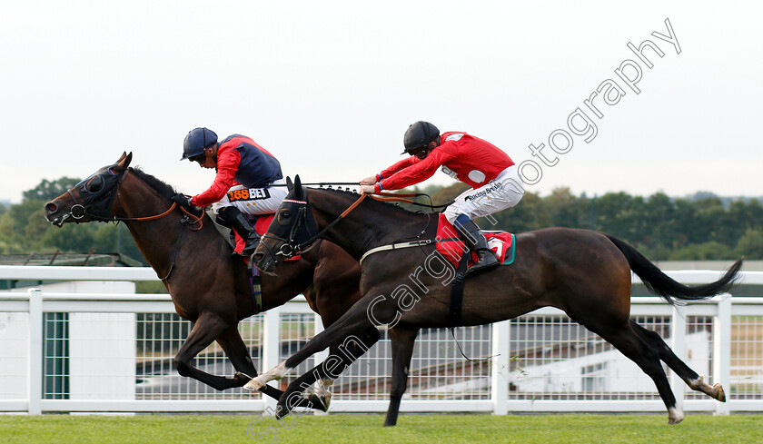 Knight-Errant-0002 
 KNIGHT ERRANT (Silvestre De Sousa) beats JACK REGAN (right) in The Fizz Fridays At Slug And Lettuce Handicap
Sandown 9 Aug 2018 - Pic Steven Cargill / Racingfotos.com