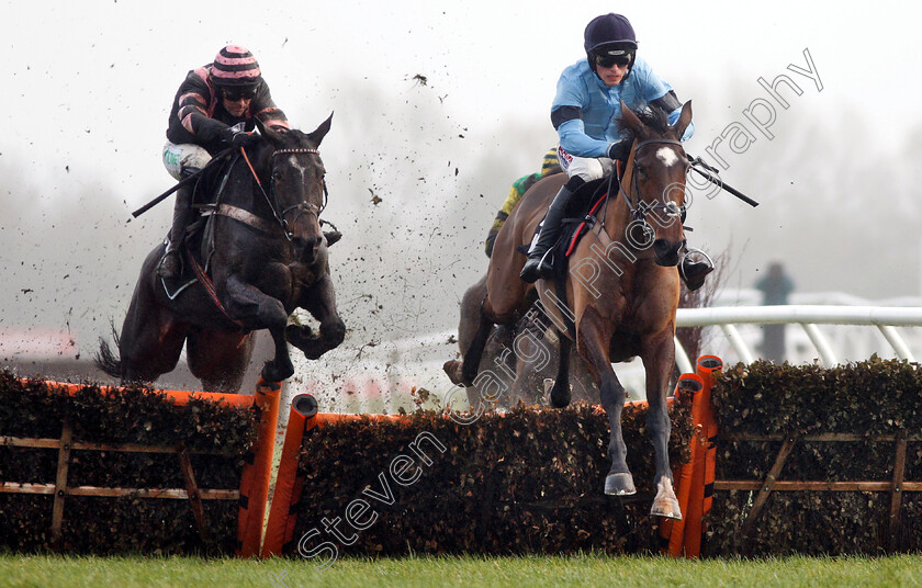 Posh-Trish-0006 
 POSH TRISH (Harry Cobden) beats LUST FOR GLORY (left) in The Ladbrokes Mares Novices Hurdle
Newbury 1 Dec 2018 - Pic Steven Cargill / Racingfotos.com