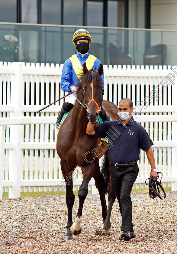 Walkinthesand-0001 
 WALKINTHESAND (Pat Dobbs)
Newbury 19 Jul 2020 - Pic Steven Cargill / Racingfotos.com