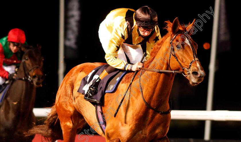 Eldelbar-0005 
 ELDELBAR (Sam James) wins The Bombardier British Hopped Amber Beer Handicap
Wolverhampton 1 Feb 2021 - Pic Steven Cargill / Racingfotos.com