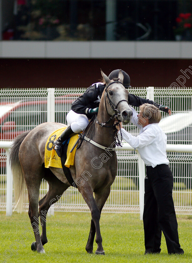 Conchita-D-A-0008 
 CONCHITA D A (Anna Van Den Troost) after The Jebel Ali Racecourse Za'abeel International Stakes
Newbury 28 Jul 2019 - Pic Steven Cargill / Racingfotos.com