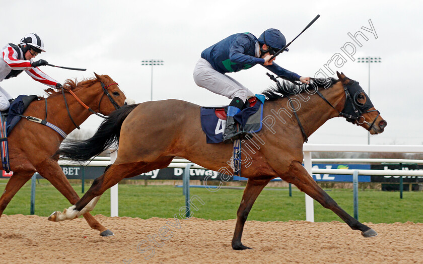 Capla-Spirit-0003 
 CAPLA SPIRIT (Ross Birkett) wins The Play 4 To Score At Betway Amateur Jockeys Handicap
Southwell 13 Feb 2022 - Pic Steven Cargill / Racingfotos.com